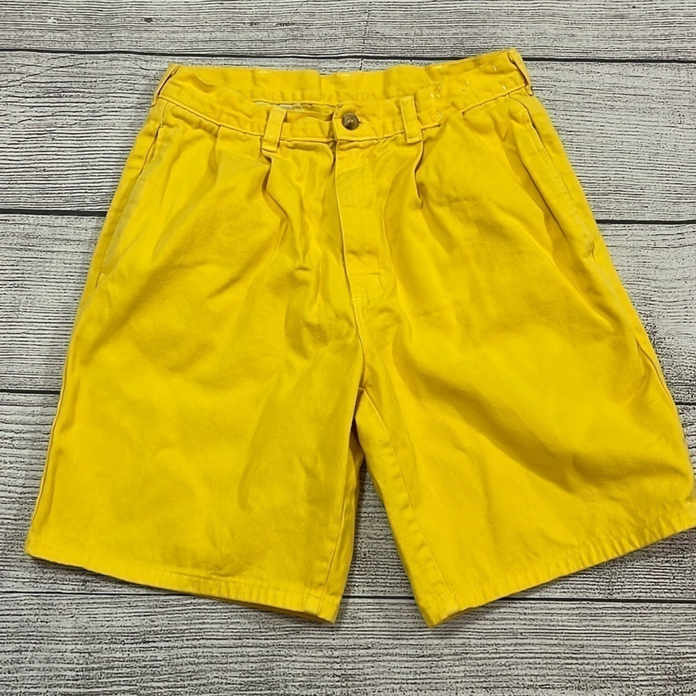 Duck Head Vintage Pleated Yellow Shorts